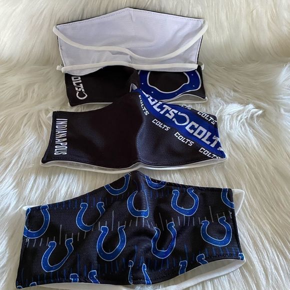 Adult Indianapolis Colts Fanatics Branded Variety Face Covering 4-Pack - Picture 8 of 8